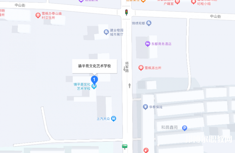 鎮(zhèn)平縣文化藝術學校地址，乘車路線