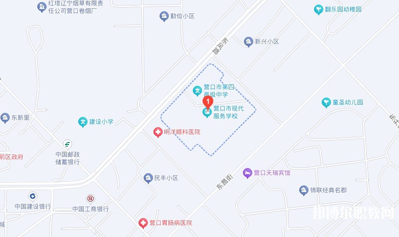 營口市現(xiàn)代服務(wù)學(xué)校地址，乘車路線