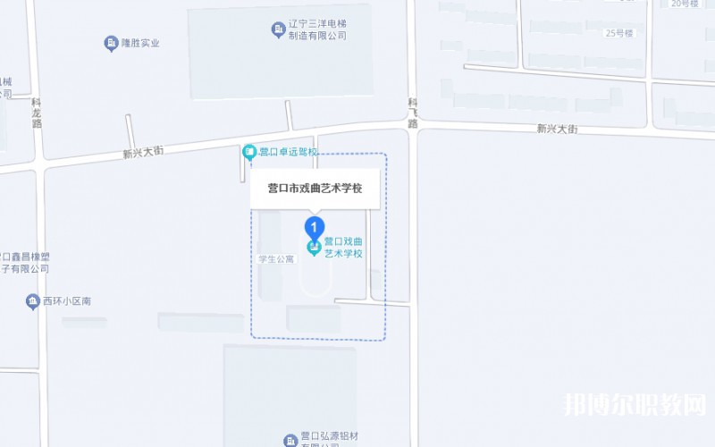 營口市戲曲學校地址，乘車路線