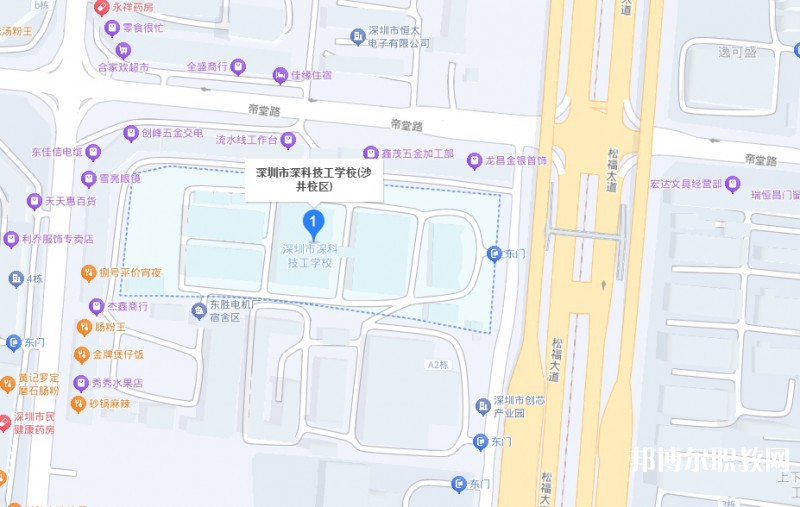 深圳市深科技工學校地址，乘車路線