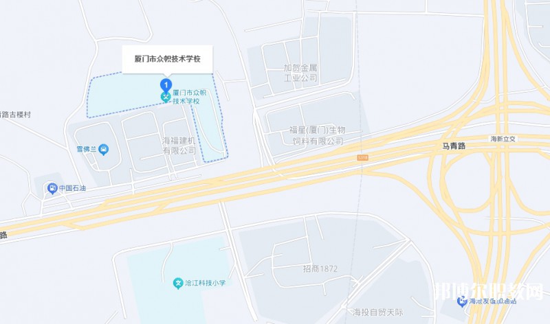 廈門市眾幟技術(shù)學(xué)校地址，乘車路線